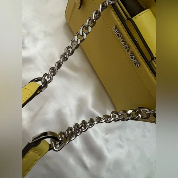 Michael Kors Yellow Crossbody with silver hardware - Picture 10 of 14